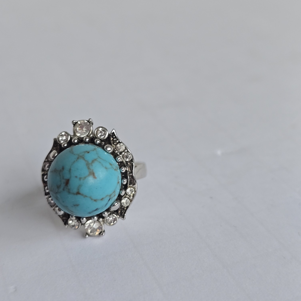 Faux Turquoise Statement Ring 7 - image 2